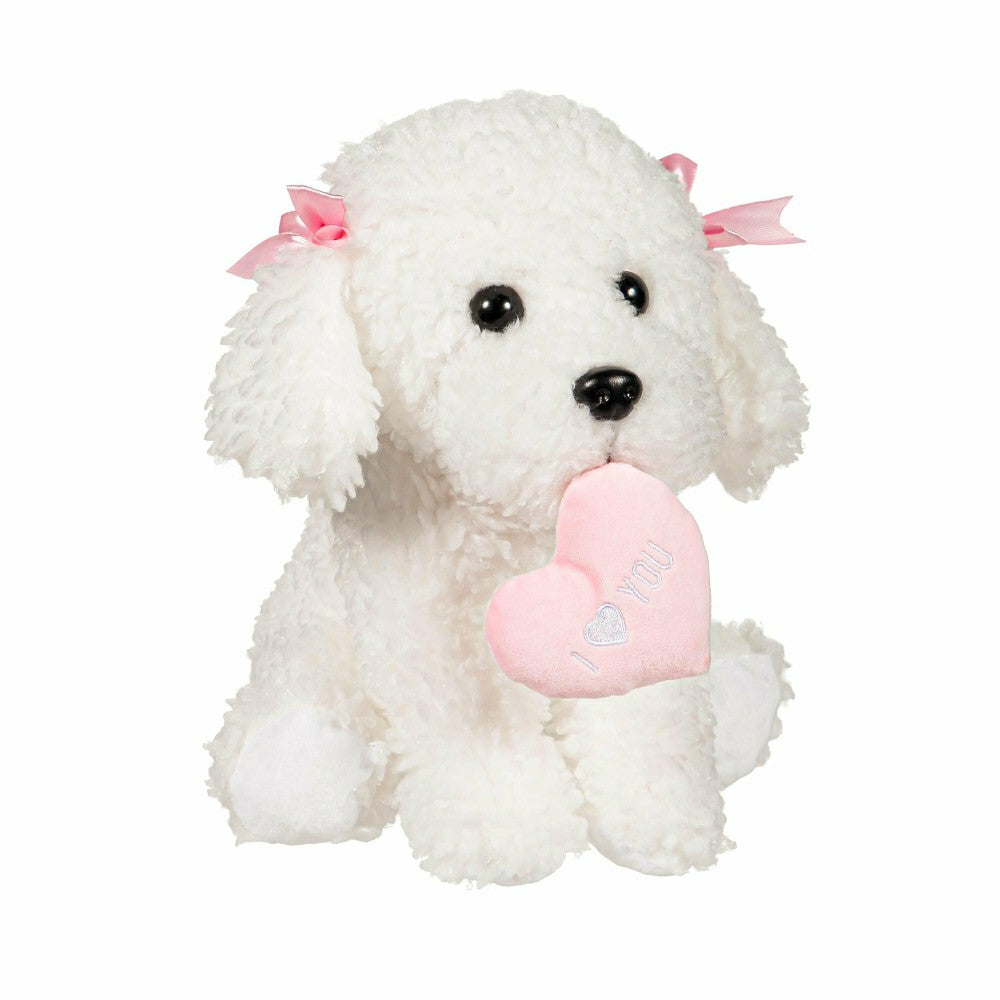 Plow & Hearth 10" Plush Valentine's Bichon Frise