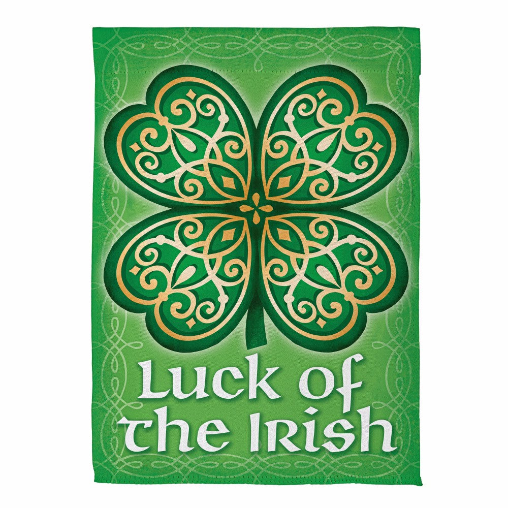 Plow & Hearth Luck Of The Irish Suede Garden Flag