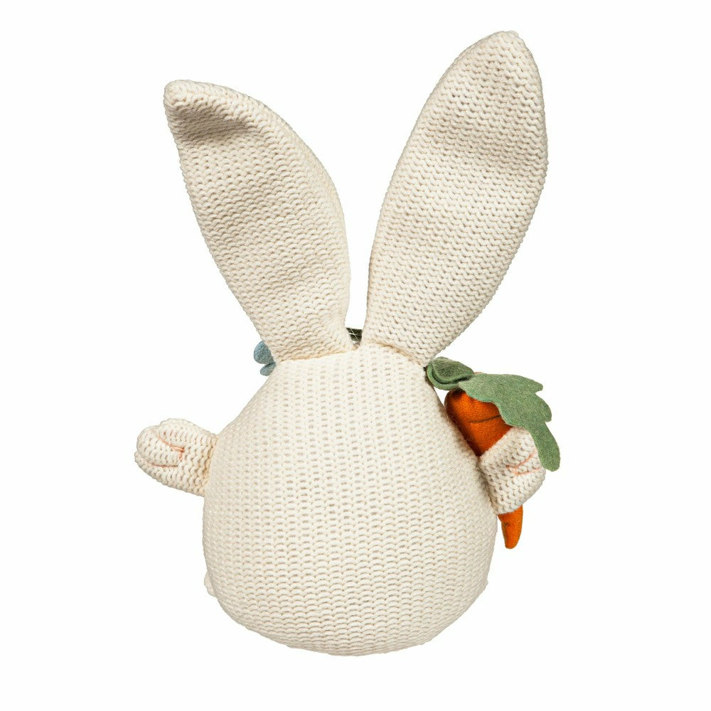 Plow & Hearth Hop Into Spring Table Decor Fabric Whimsical Bunny with Carrot