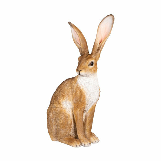Plow & Hearth Hop Into Spring Garden Statue, Resin Hare Statue, 21"H
