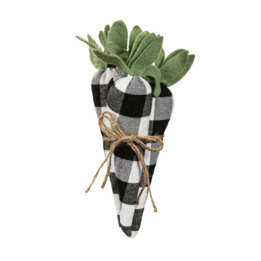 Plow & Hearth Fabric Buffalo Check Carrot Bundle