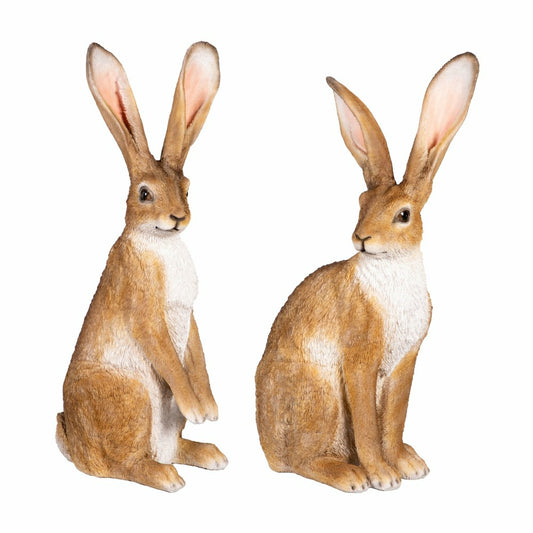 Plow & Hearth Ornamental Hares Garden Statuary, Set of 2