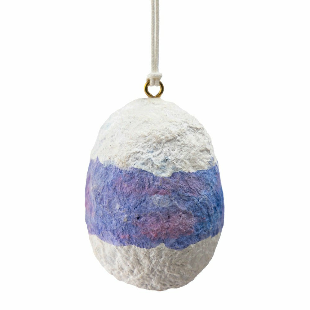Plow & Hearth Fiber Mache Egg-shaped Ornaments, Set of 8