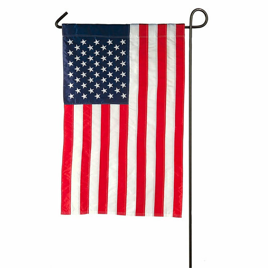 Plow & Hearth American Flag Applique Garden Flag