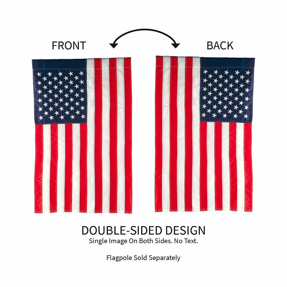 Plow & Hearth American Flag Applique Garden Flag