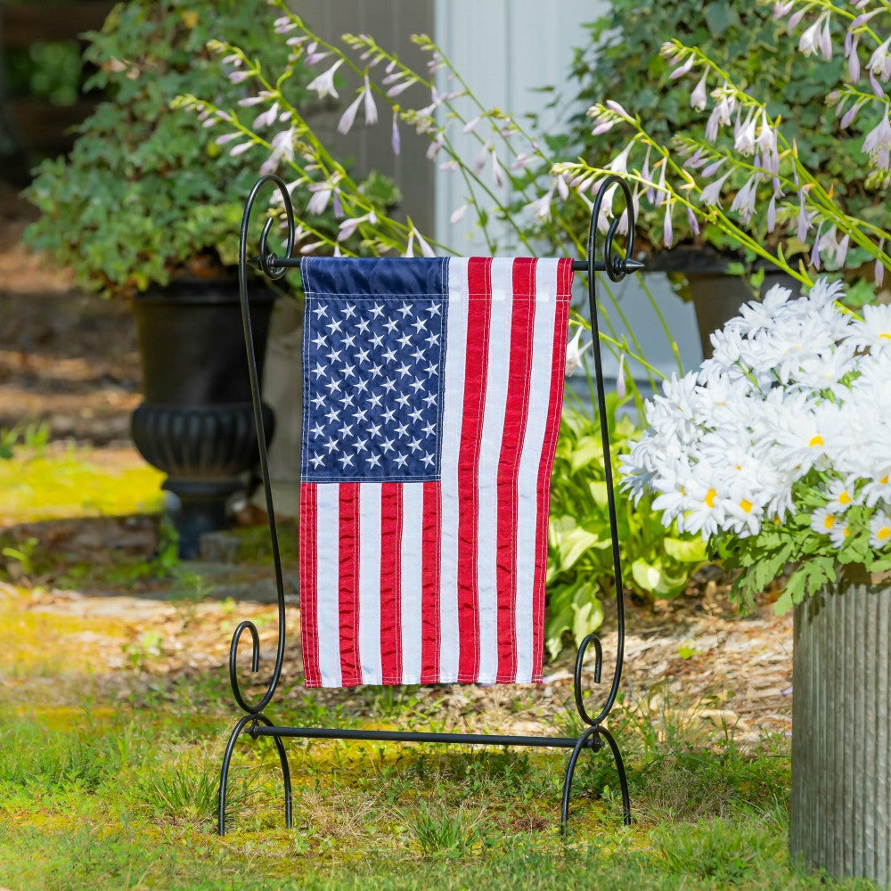 Plow & Hearth American Flag Applique Garden Flag