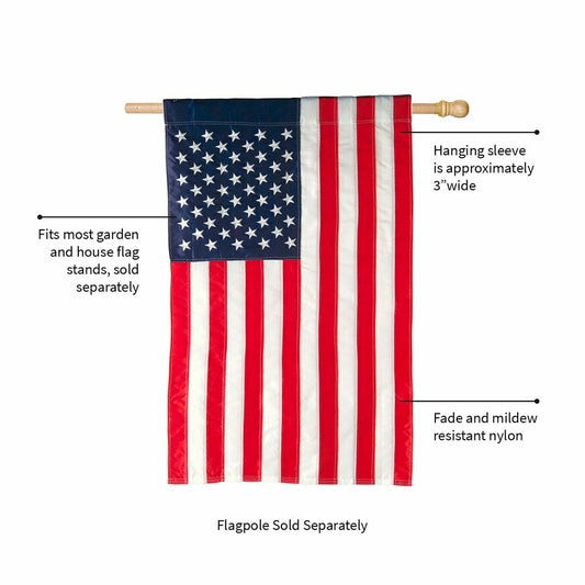 Plow & Hearth Large American Flag House Flag