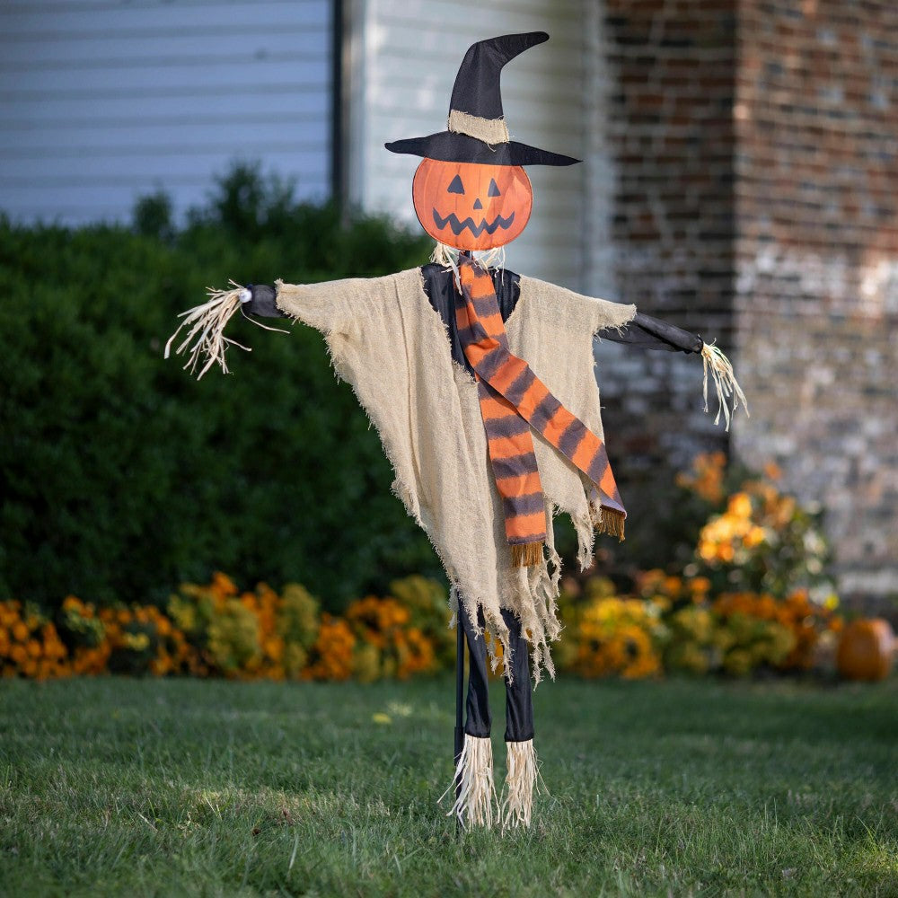 Plow & Hearth 75" Scarecrow Fabric Garden Stake