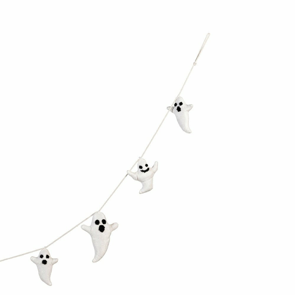 Plow & Hearth Ghost Fabric Garland, 72"L