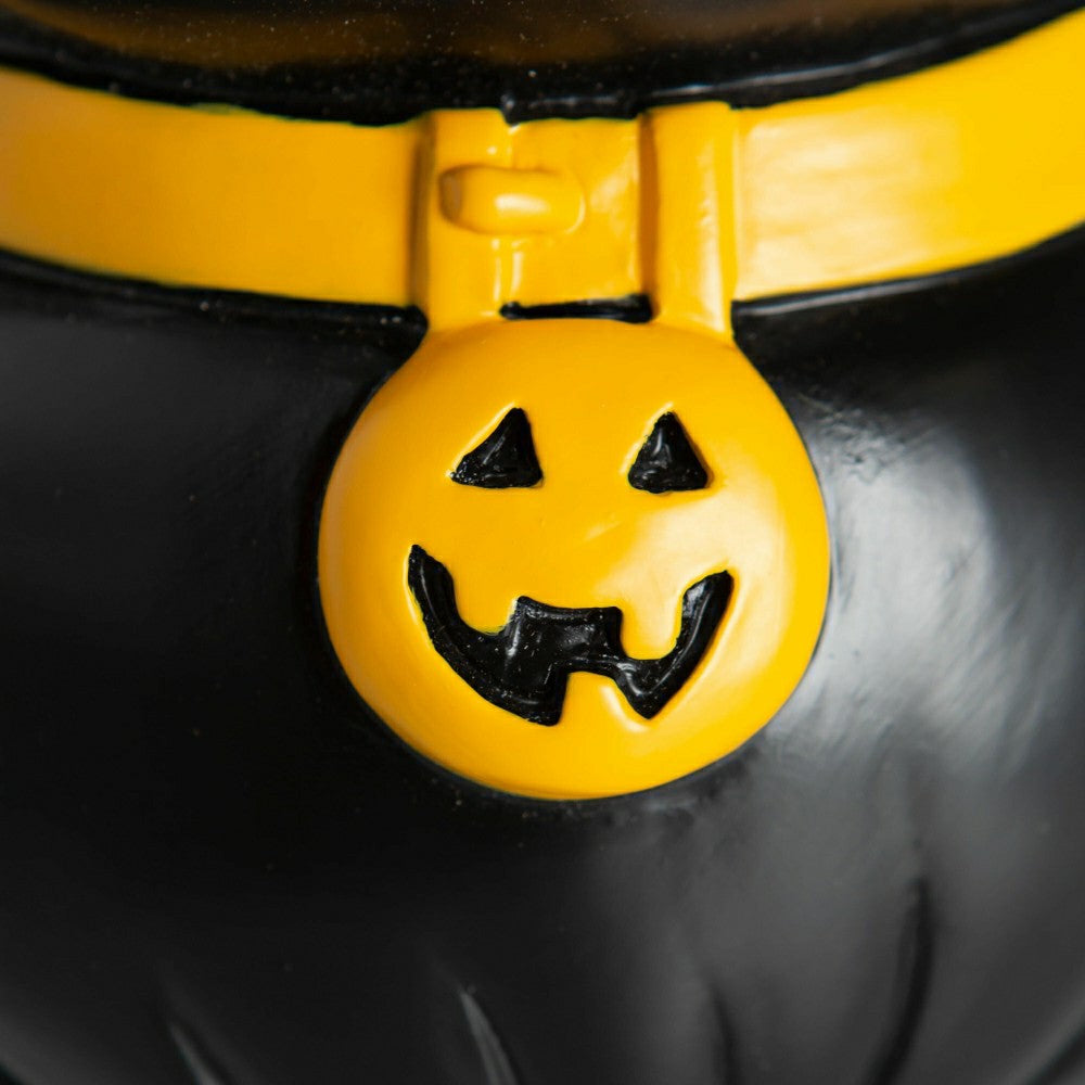 Plow & Hearth Indoor/Outdoor Lighted Black Cat Shorty Halloween Statue