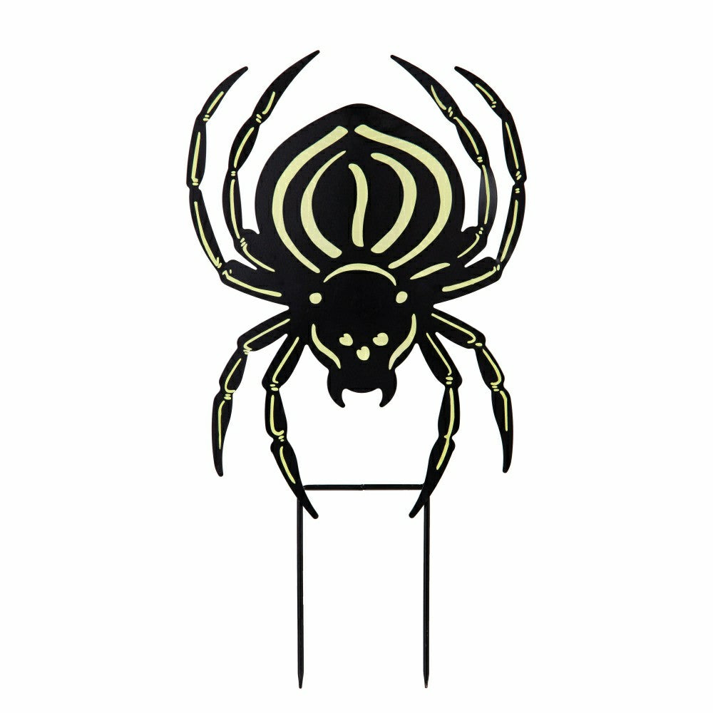 Plow & Hearth Halloween Spider Glow in the Dark Garden Stake