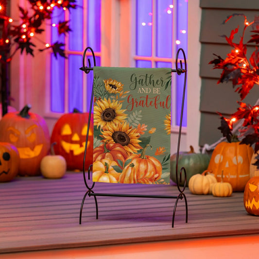Plow & Hearth Grateful Gatherings Suede Garden Flag