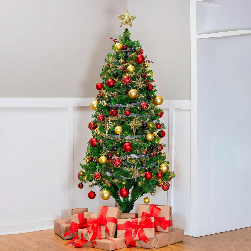 Plow & Hearth Holiday Traditions Complete Christmas Tree Kit with 250 Lights and 140
