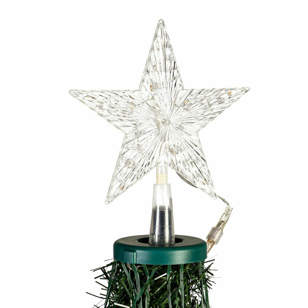 Plow & Hearth Indoor/Outdoor Christmas Tree With Multicolor Lights, 71"
