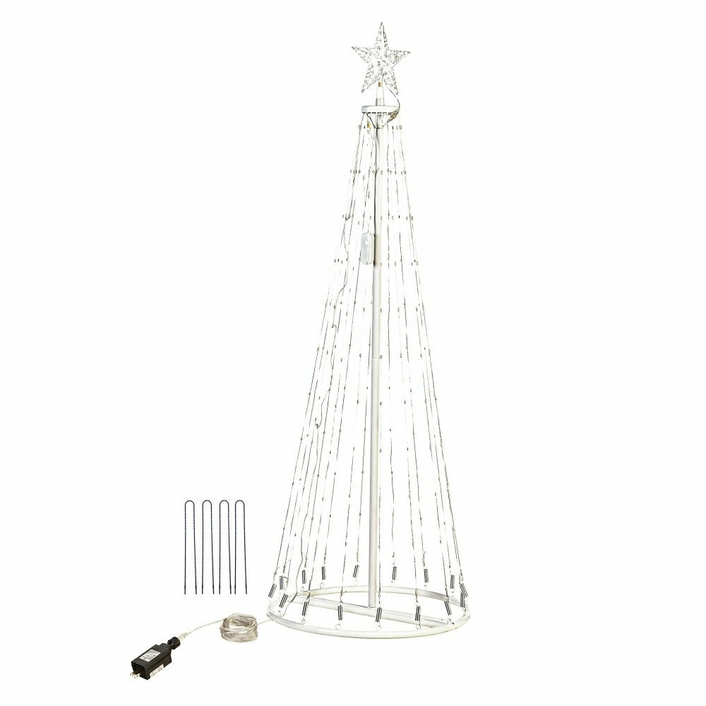 Plow & Hearth Indoor/Outdoor Christmas Tree Cone with Multicolor Lights, Small