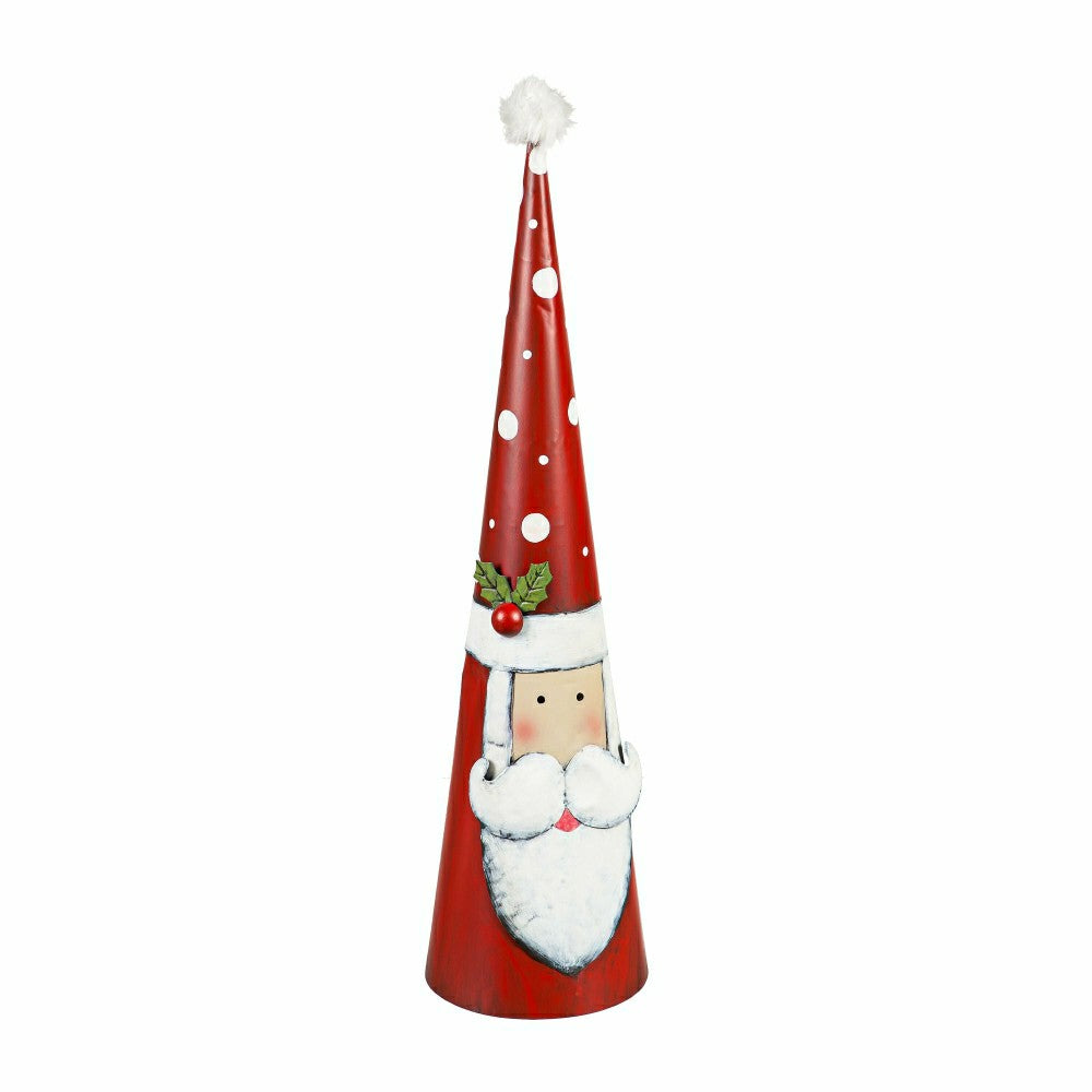 Plow & Hearth Metal Cone-Shaped Holiday Characters, Set of 3
