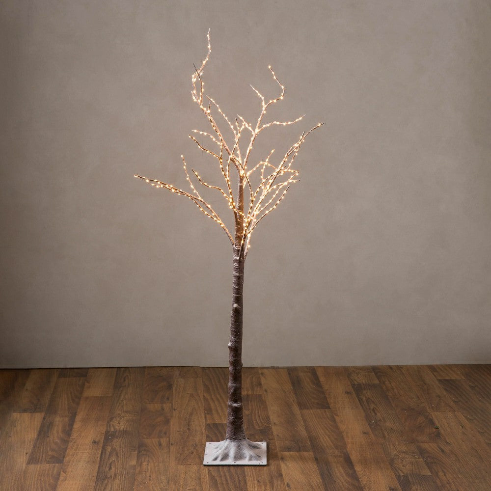 Plow & Hearth Medium Indoor/Outdoor Birch Tree with 400 Warm White Lights