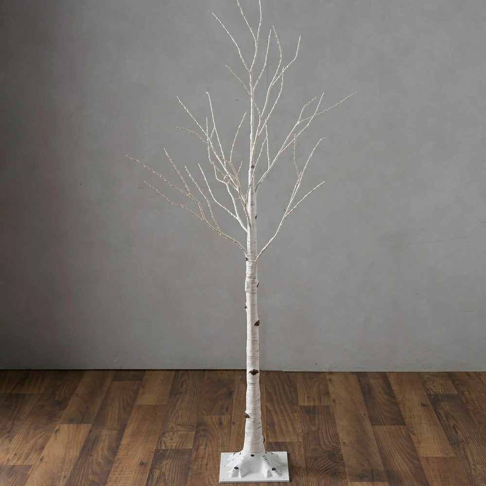 Plow & Hearth Medium Indoor/Outdoor Birch Tree with 400 Warm White Lights