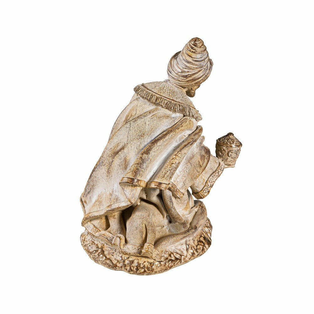 Plow & Hearth Gilded Nativity Resin Garden Statue, 9" H, Set of 10