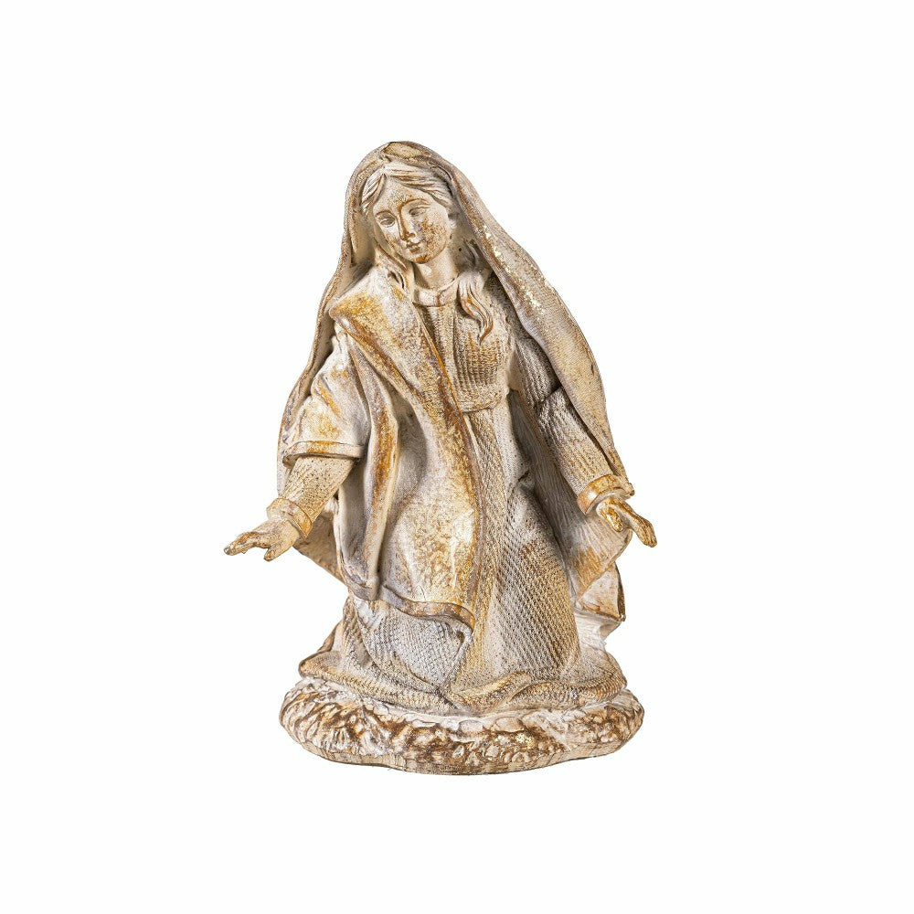 Plow & Hearth Gilded Nativity Resin Garden Statue, 9" H, Set of 10