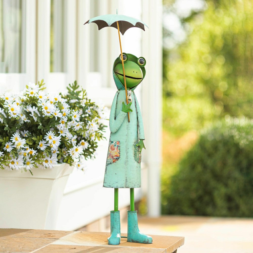 Plow & Hearth Metal Storybook Frog Garden Statue