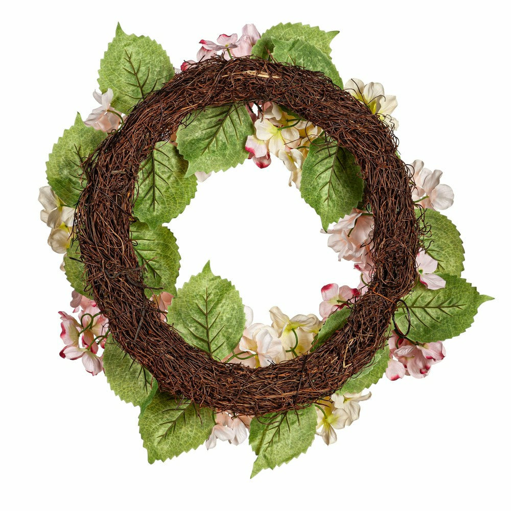 Plow & Hearth Pink Hydrangea Wreath