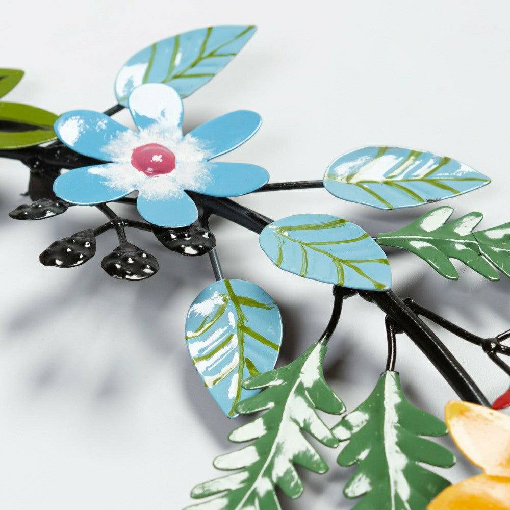 Plow & Hearth Indoor/Outdoor Floral and Berry Metal Wreath