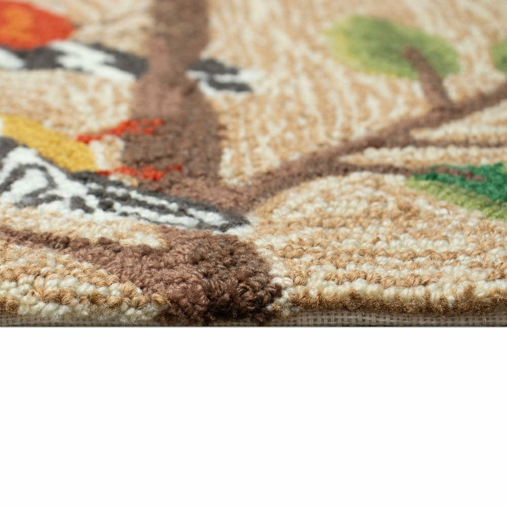 Plow & Hearth Liora Manne Frontporch Birds On A Branch Indoor/Outdoor Rug