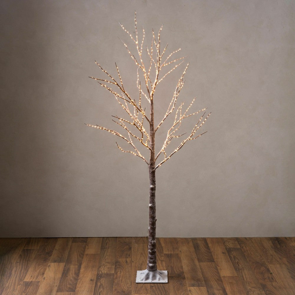 Plow & Hearth Large Indoor/Outdoor Birch Tree with 600 Warm White Lights