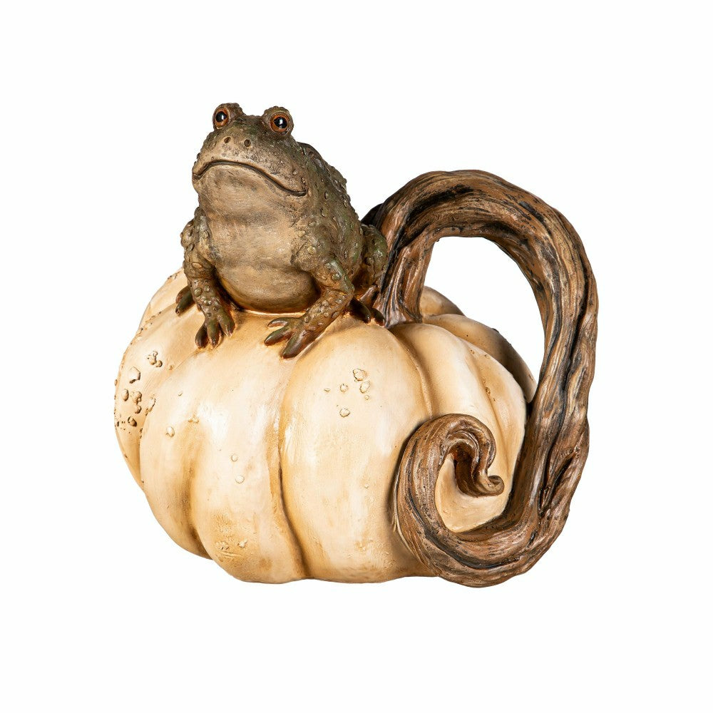 Plow & Hearth Toad on Pumpkin Statue