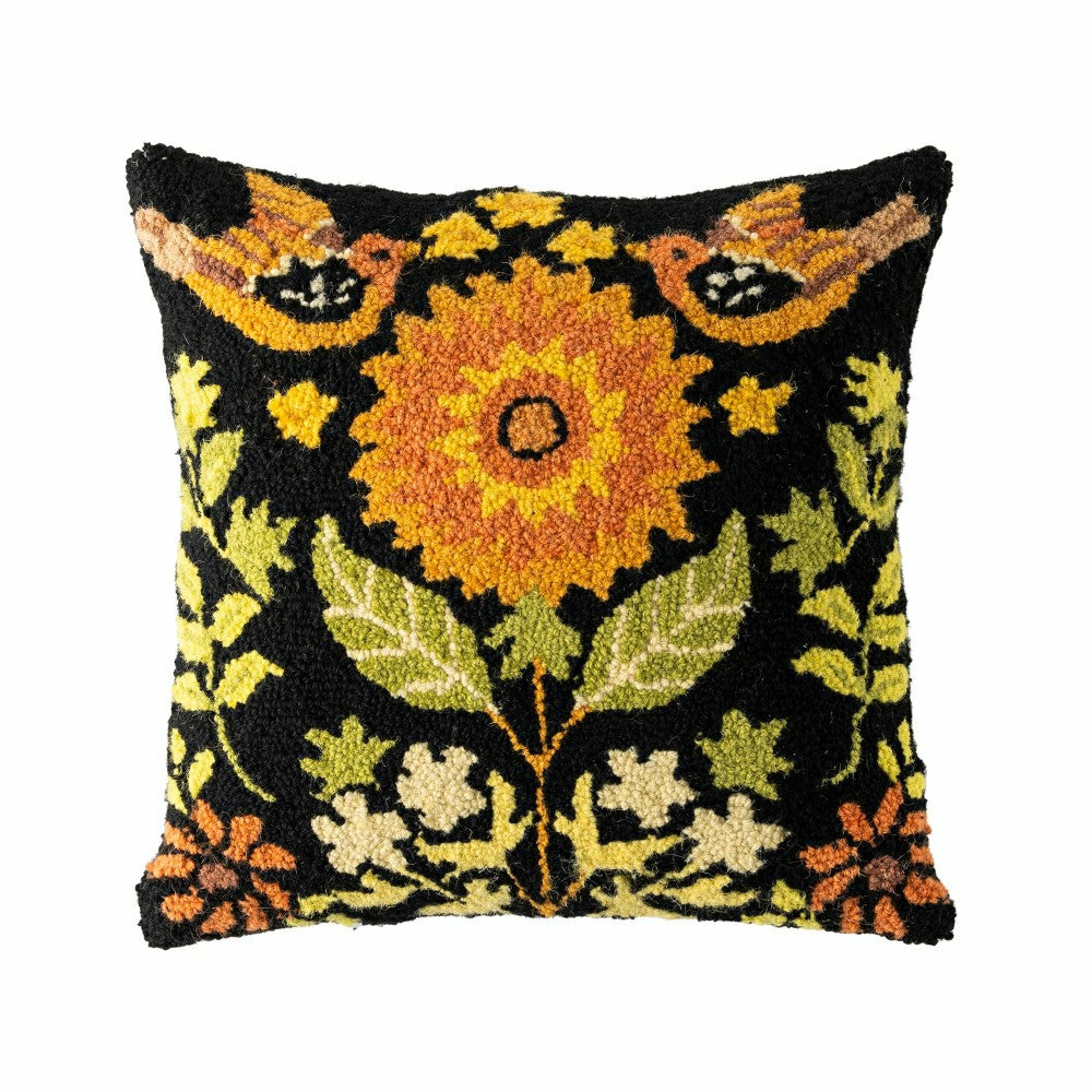 Plow & Hearth Kinley 16" Sunflower Harvest Wool Pillow
