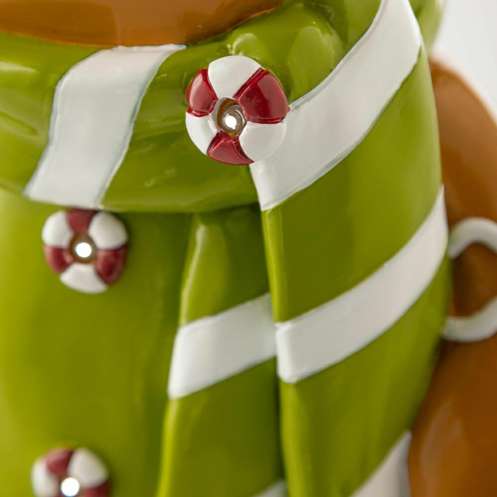 Plow & Hearth Indoor/Outdoor Lighted Gingerbread Girl Shorty Statue