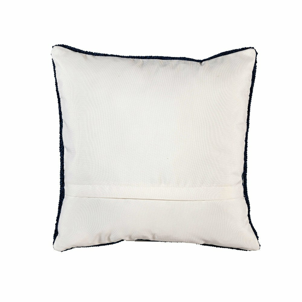Plow & Hearth Indoor/Outdoor Hooked Pillow Snowman With Friends Polypropylene, 18"x1