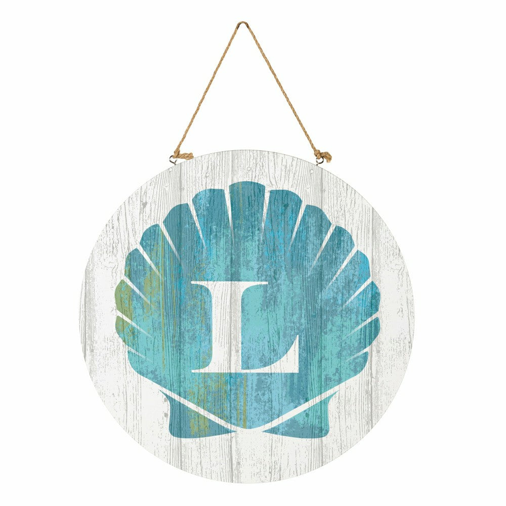 Plow & Hearth Coastal Door Décor Shell Monogram 18" L