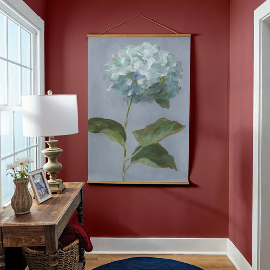 Plow & Hearth VivaStyle Hydrangea Haven Indoor Wall Décor Canvas Tapestry, Hydrangea