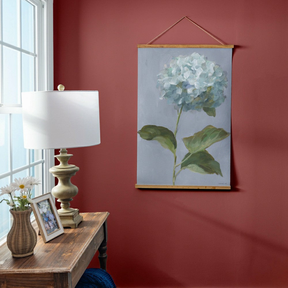 Plow & Hearth VivaStyle Hydrangea Haven Indoor Wall Décor Canvas Tapestry, Hydrangea