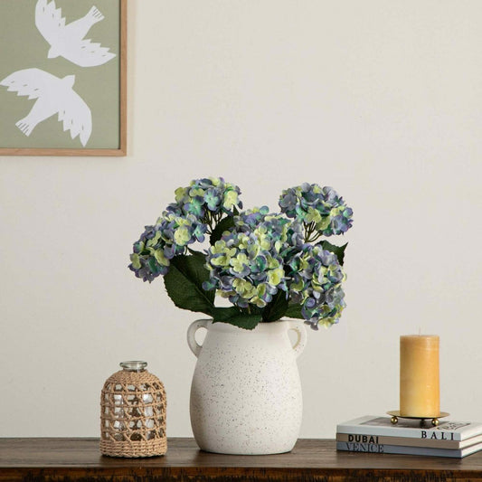 Plow & Hearth 20" Artificial Hydrangea Flower Stem, Set of 3