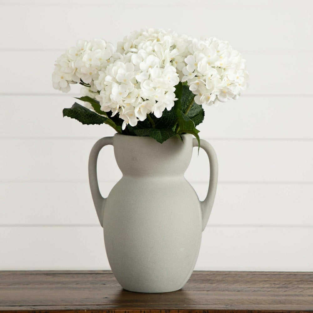 Plow & Hearth 20" Artificial Hydrangea Flower Stem, Set of 3