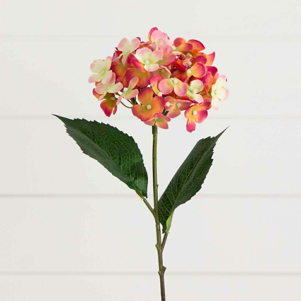 Plow & Hearth 20" Artificial Hydrangea Flower Stem, Set of 3