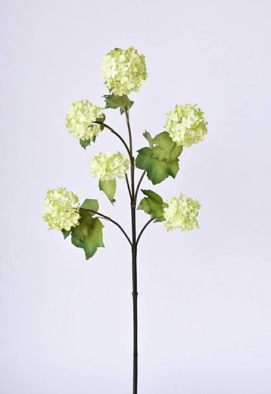 Plow & Hearth 30" Faux Green Snowball Hydrangea Stem