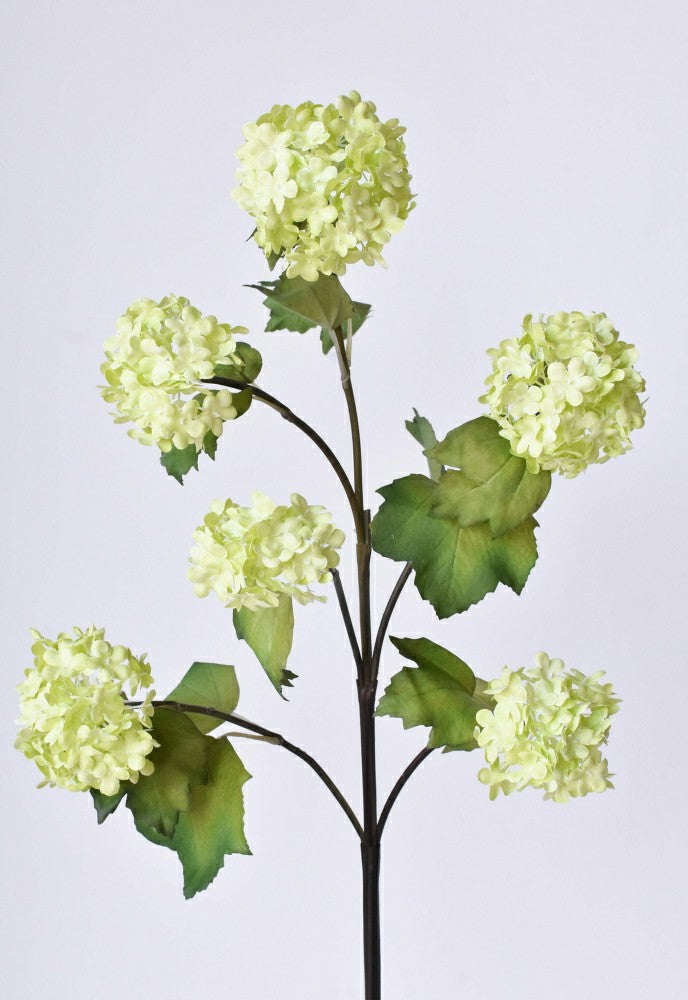 Plow & Hearth 30" Faux Green Snowball Hydrangea Stem