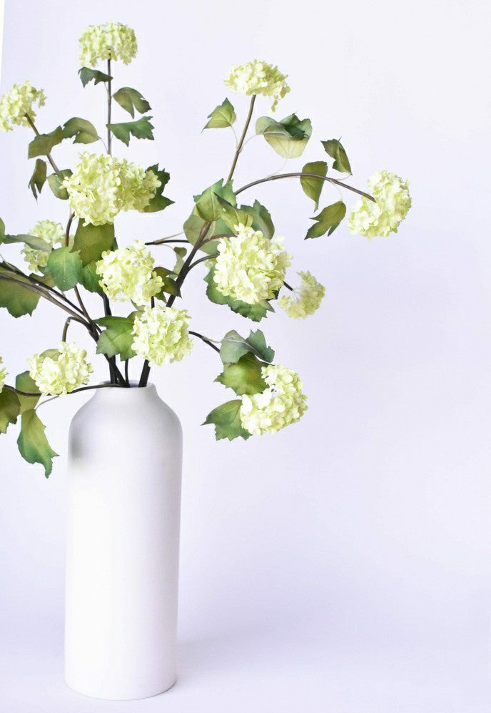Plow & Hearth 30" Faux Green Snowball Hydrangea Stem