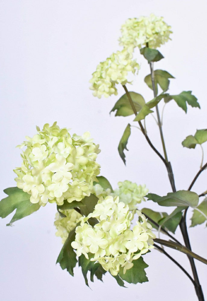 Plow & Hearth 30" Faux Green Snowball Hydrangea Stem