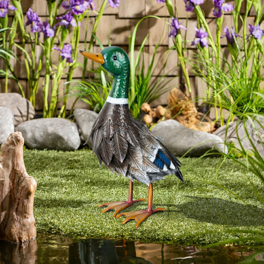 Plow & Hearth Metal duck decor. 15.8"H