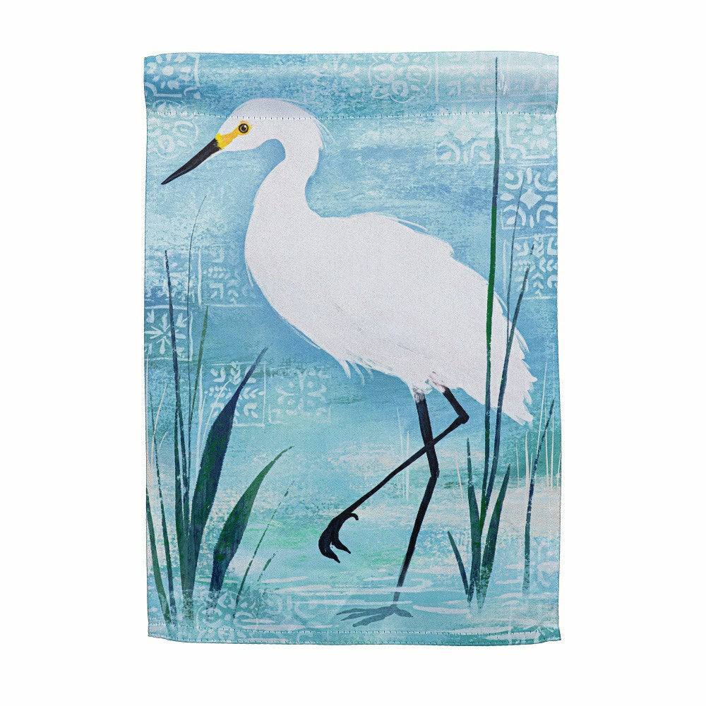 Plow & Hearth Blue Heron Reversible Suede Garden Flags