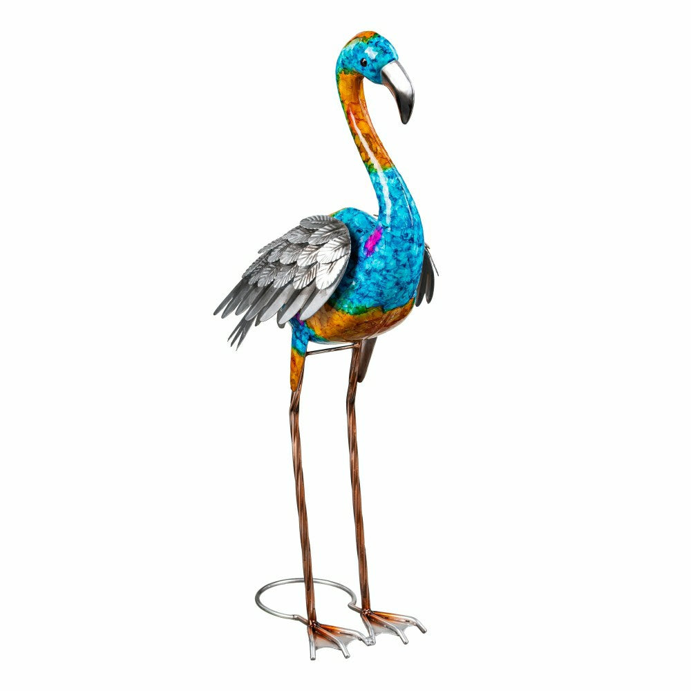 Plow & Hearth Metal Gradient Flamingo Garden Statue