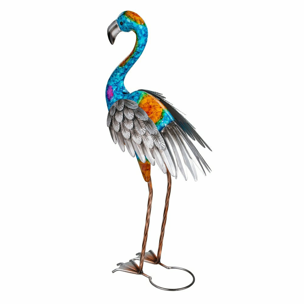 Plow & Hearth Metal Gradient Flamingo Garden Statue