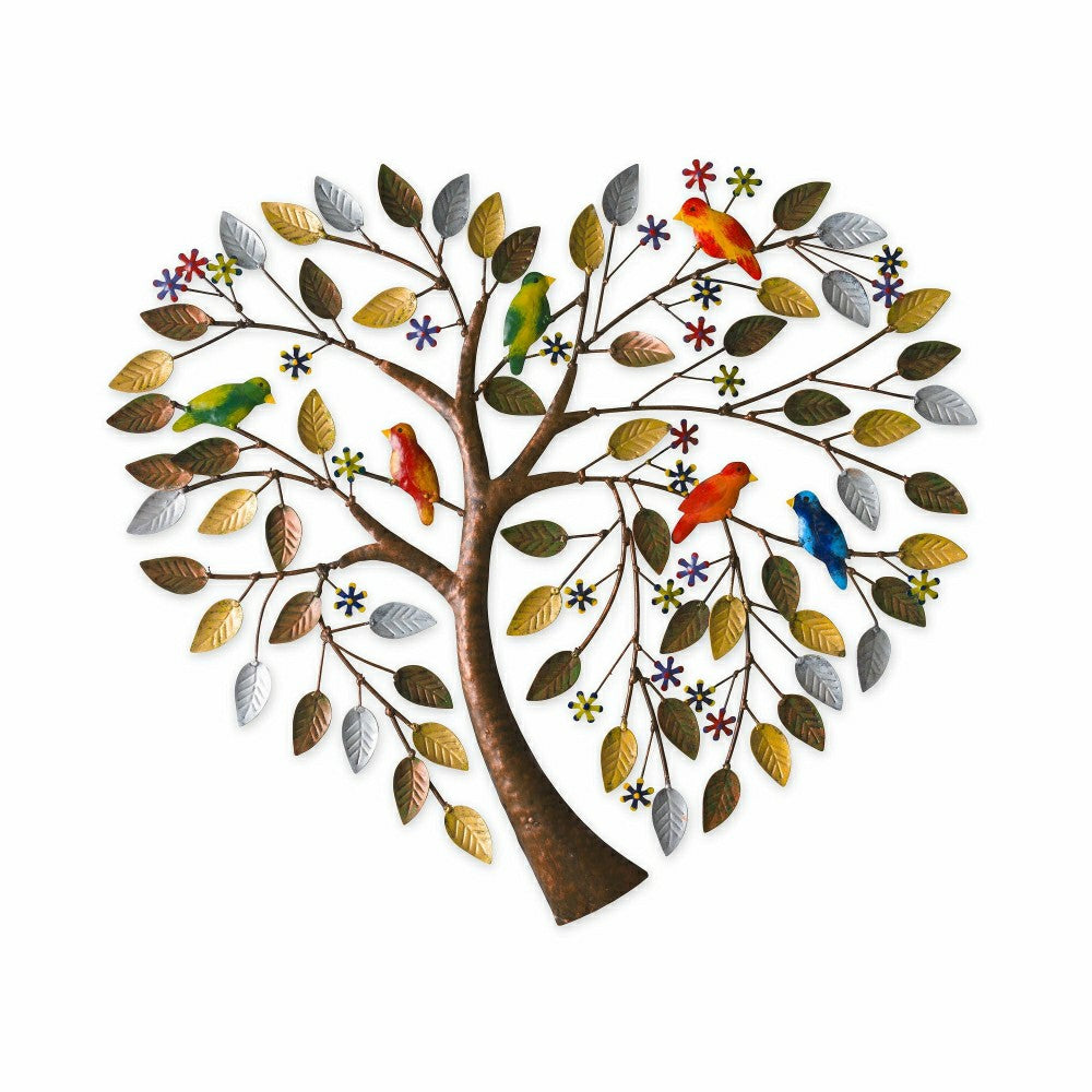 Plow & Hearth Handcrafted Heart Tree Metal Wall Art