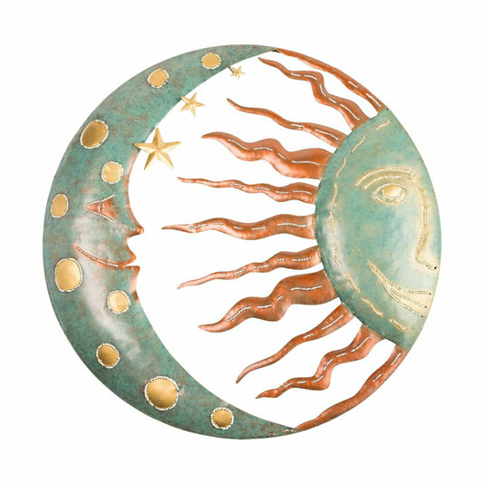 Plow & Hearth Celestial Sun and Moon Metal Wall Art