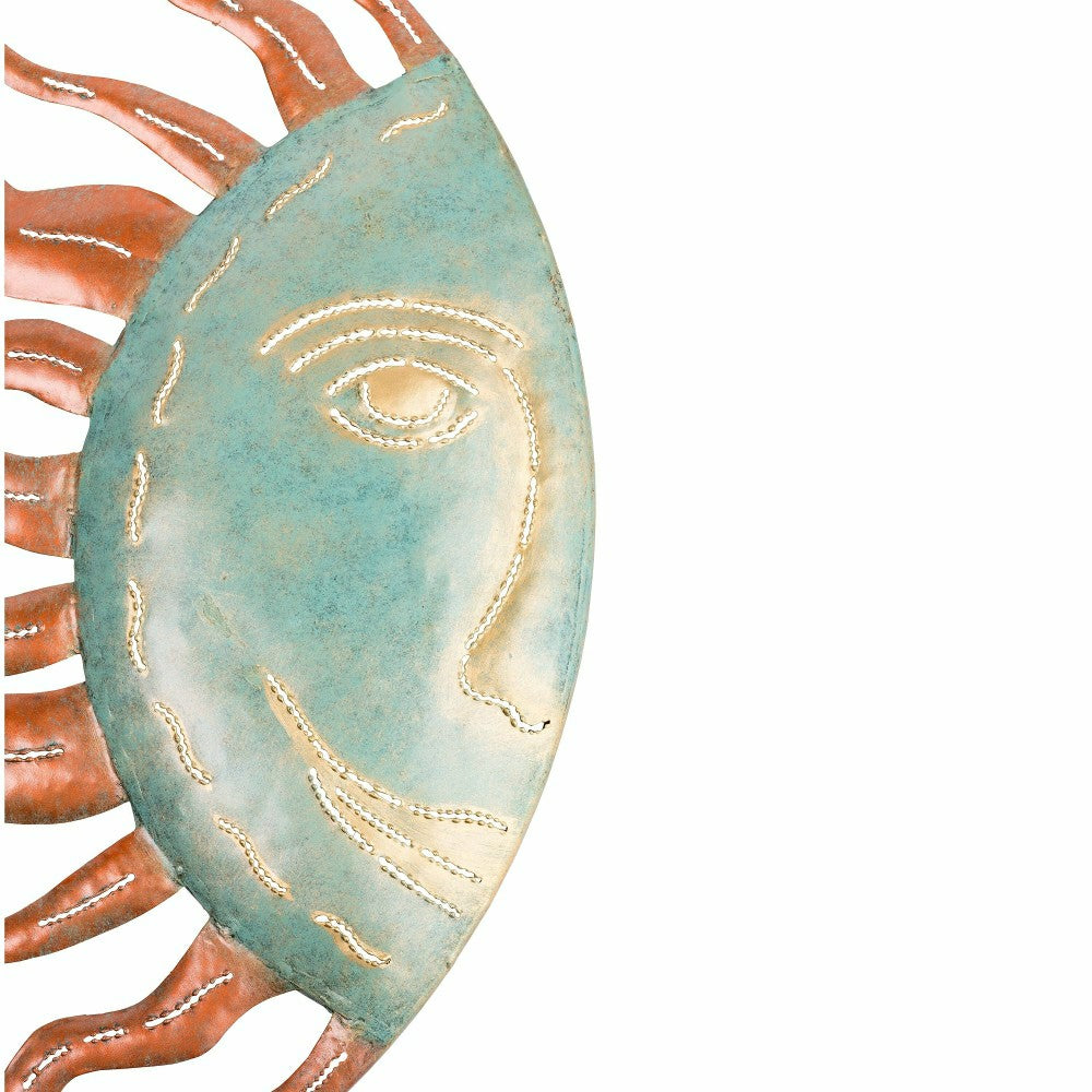 Plow & Hearth Celestial Sun and Moon Metal Wall Art